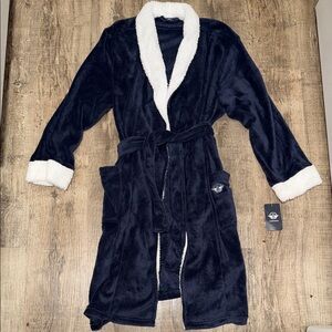 Dockers Navy and White Men's Robe